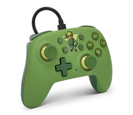 PowerA - Manette filaire officielle Nano pour Nintendo Switch - Toon Link - NSGP0203-01 - Avec câble USB 2.4m, sticks analogiques